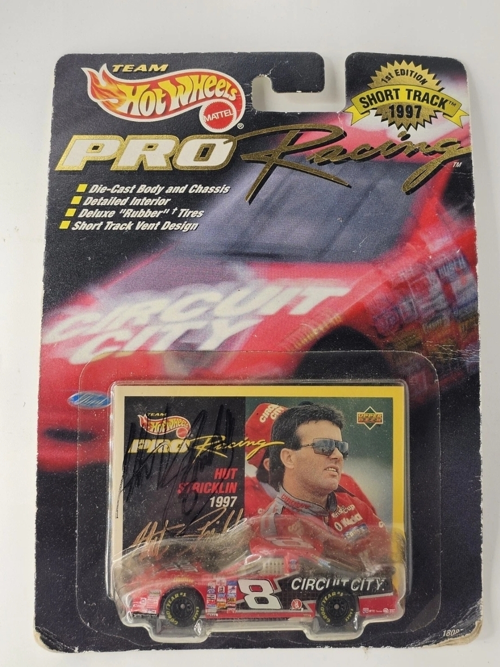 NASCAR Hot Wheels Pro Racing 1997 Hut Stricklin #8 Circuit City Ford Thunderbird